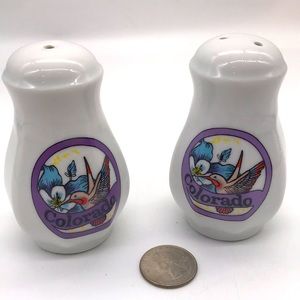 Ceramic Colorado Decal Vintage Salt & Pepper Shaker’s